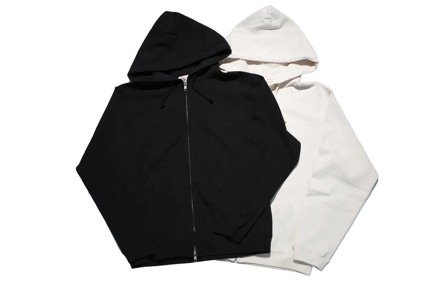 Samurai 12oz "Nippon Cotton" All-Season Tee-Hoodie (Solid Black & Off White)