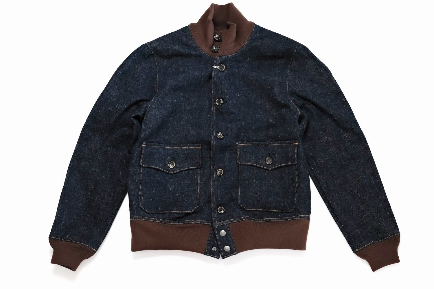 Samurai 17oz Indigo Dyed Denim A-1 Flight Jacket