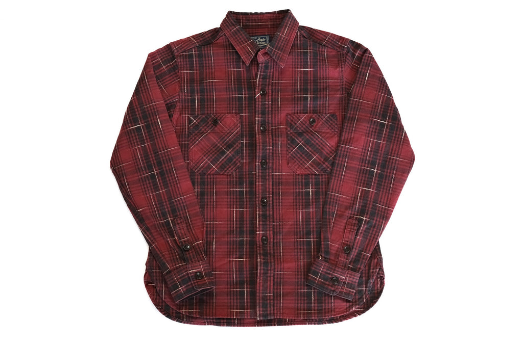 Studio D'Artisan 12oz "Midare Kasuri" Flannel Work Shirt