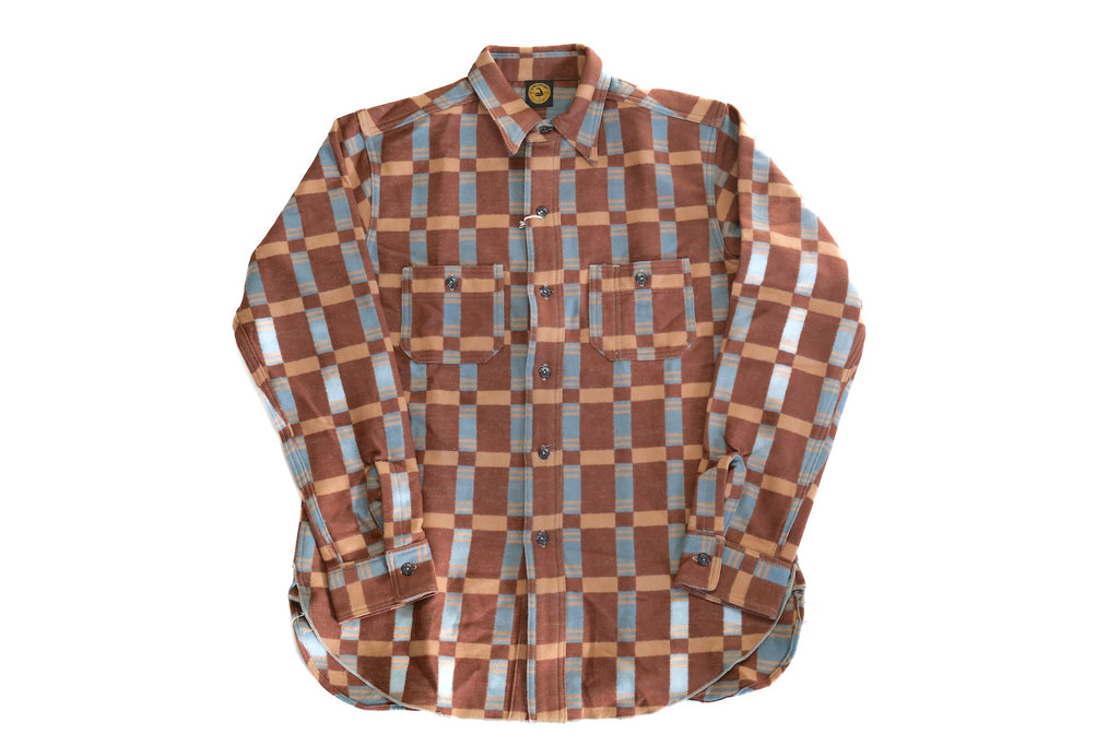 John Gluckow X Warehouse 13oz "The Heater" Heavyweight Flannel Workshirt (Brown)