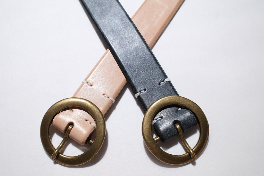 UES 'Circle Buckle' Bridle Cowhide Belt