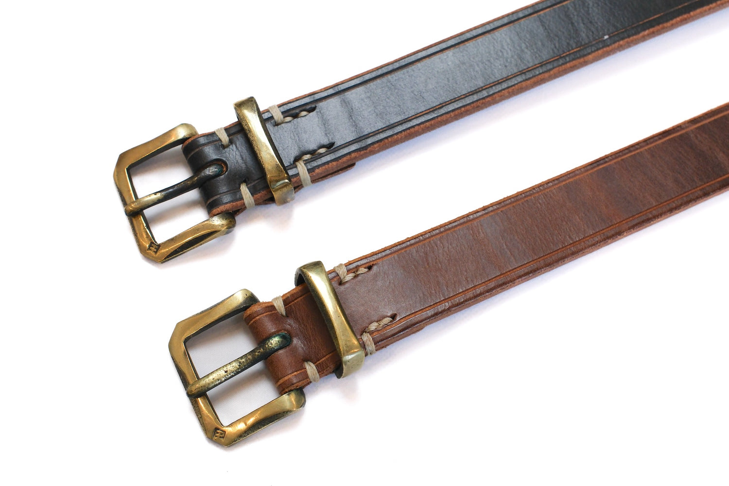 Cramp by Ikenohata Ginkawaten Saddle Cowhide Narrow Belt