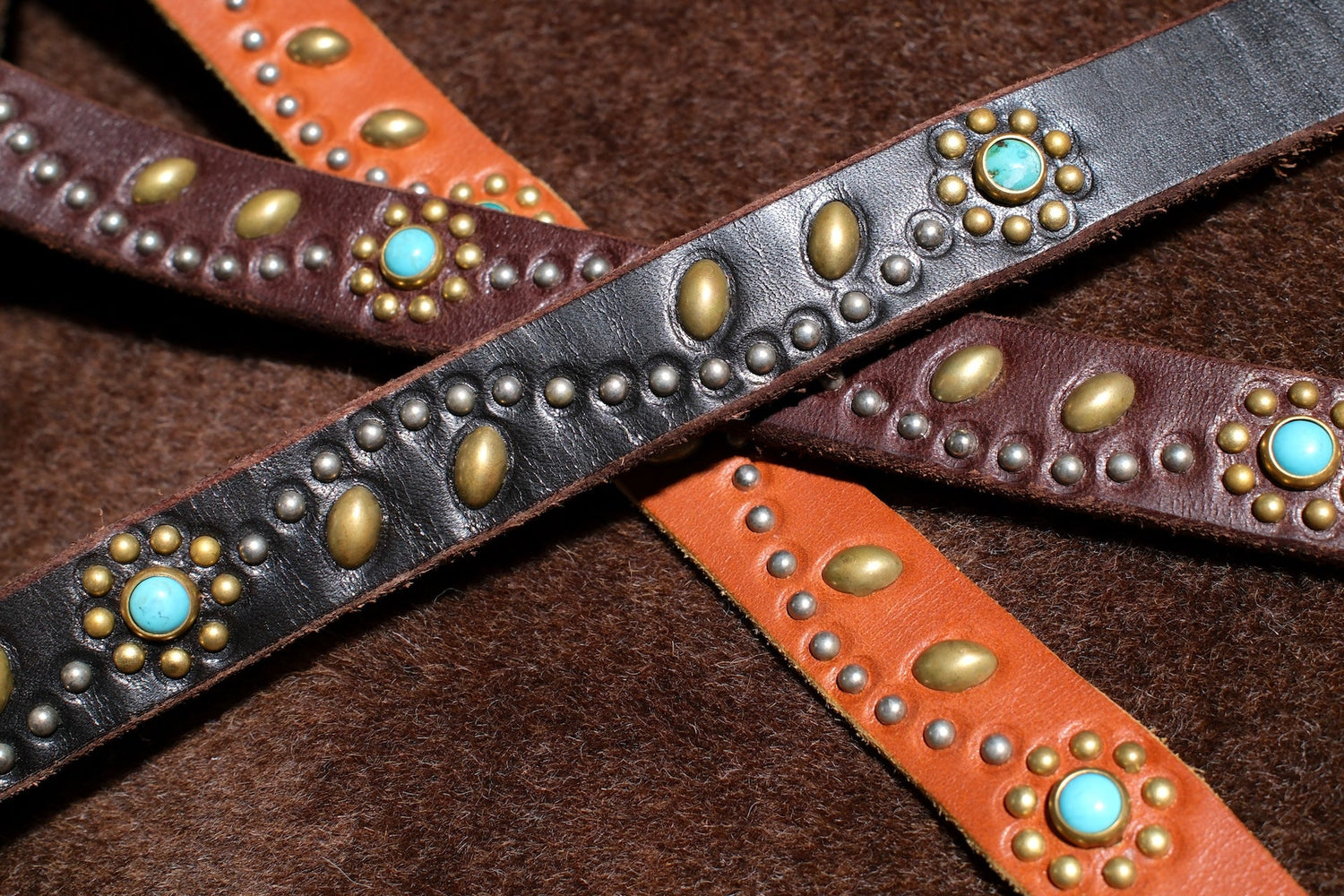 Hollywood Trading Company "Turquoise Bloom" Narrow Belt