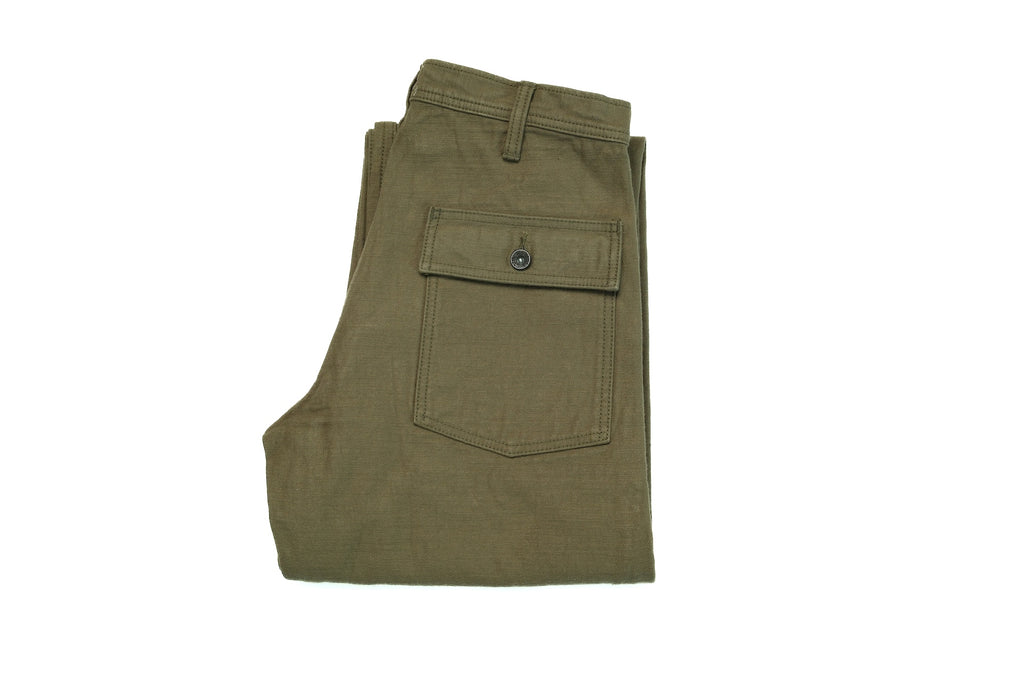 Samurai 15oz Selvage Back Satin Baker Pants (Olive)