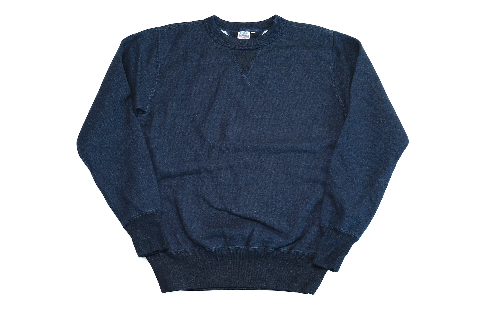Studio D'Artisan 12oz Loopwheeled Sweatshirt (Aishibu Indigo