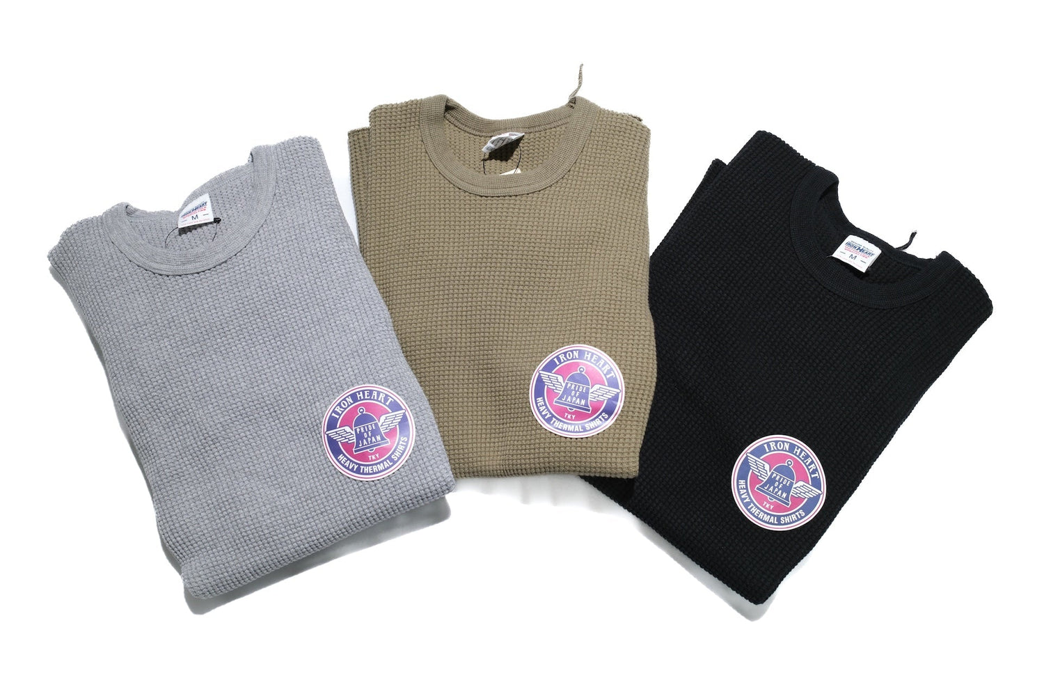 Iron Heart Heavyweight “Waffle Knit” L/S Plain Thermal