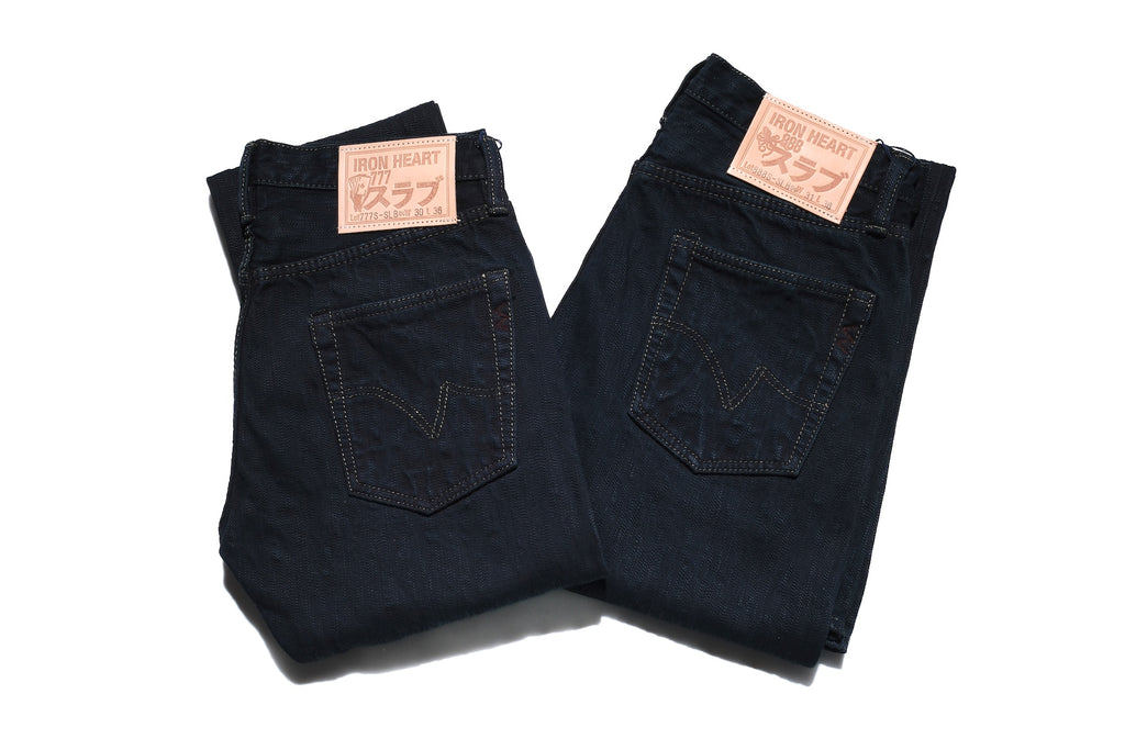 Iron Heart 16oz 777S-SLBod & 888S-SLBod 'Black-Overdyed' Denim