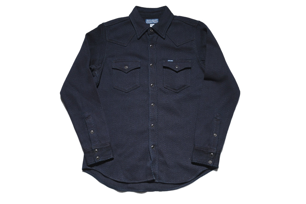 Iron Heart 14oz Heavyweight Indigo Dyed Kersey Shirt