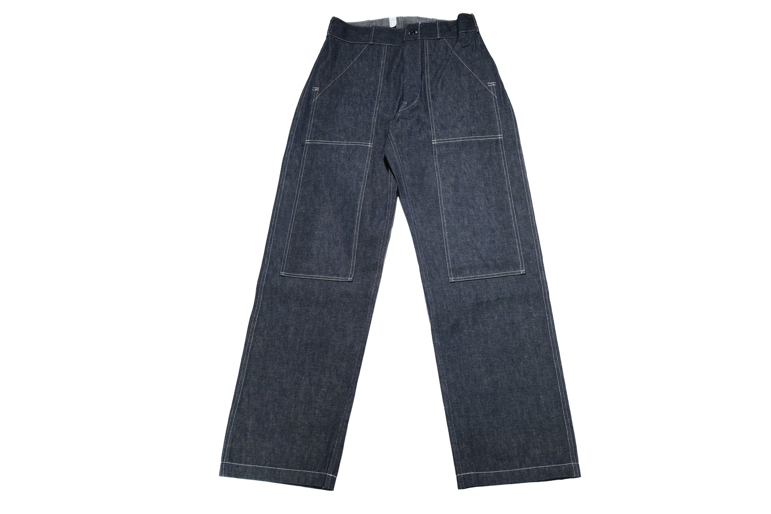 Warehouse Co. 12oz WPA Indigo Dyed Denim Double Knee Trousers (Loose Straight fit)