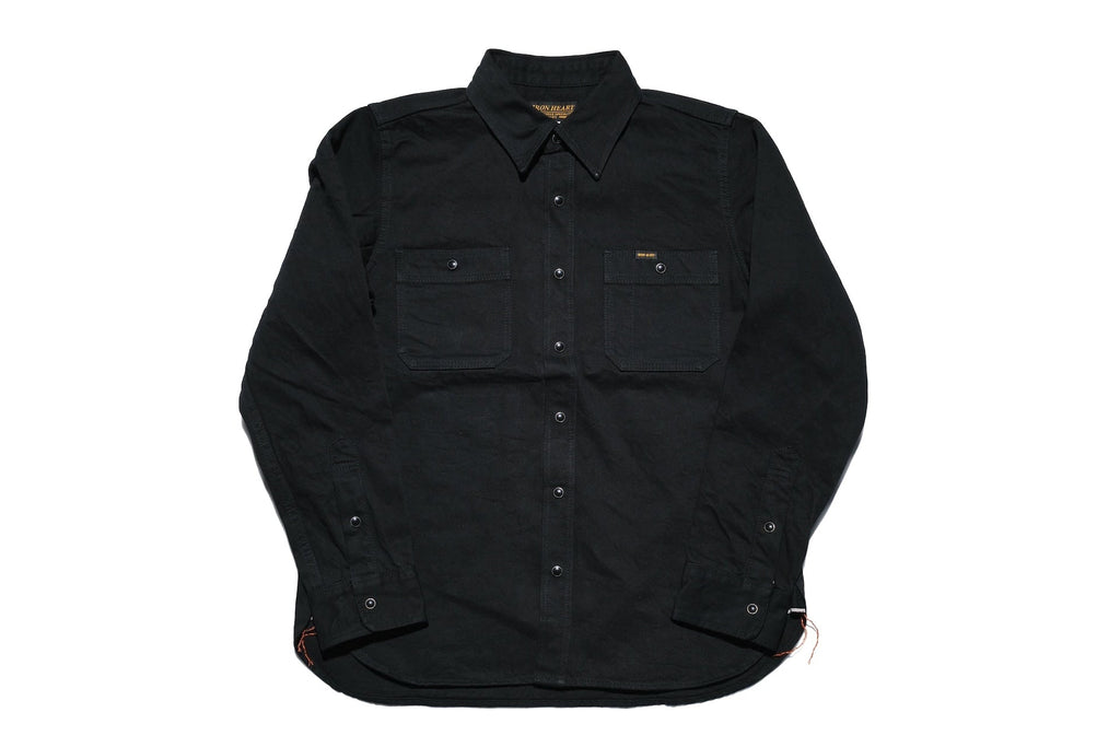 Iron Heart 12oz "Johnny Cash" Black Selvage Denim Work Shirt
