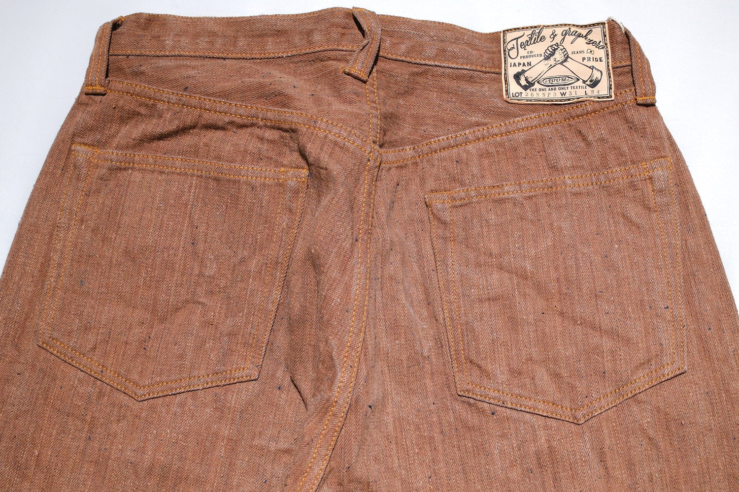 Graph Zero 13oz “Kakishibu x Natural Indigo” Neppy-Slub Denim (Classic Straight fit)