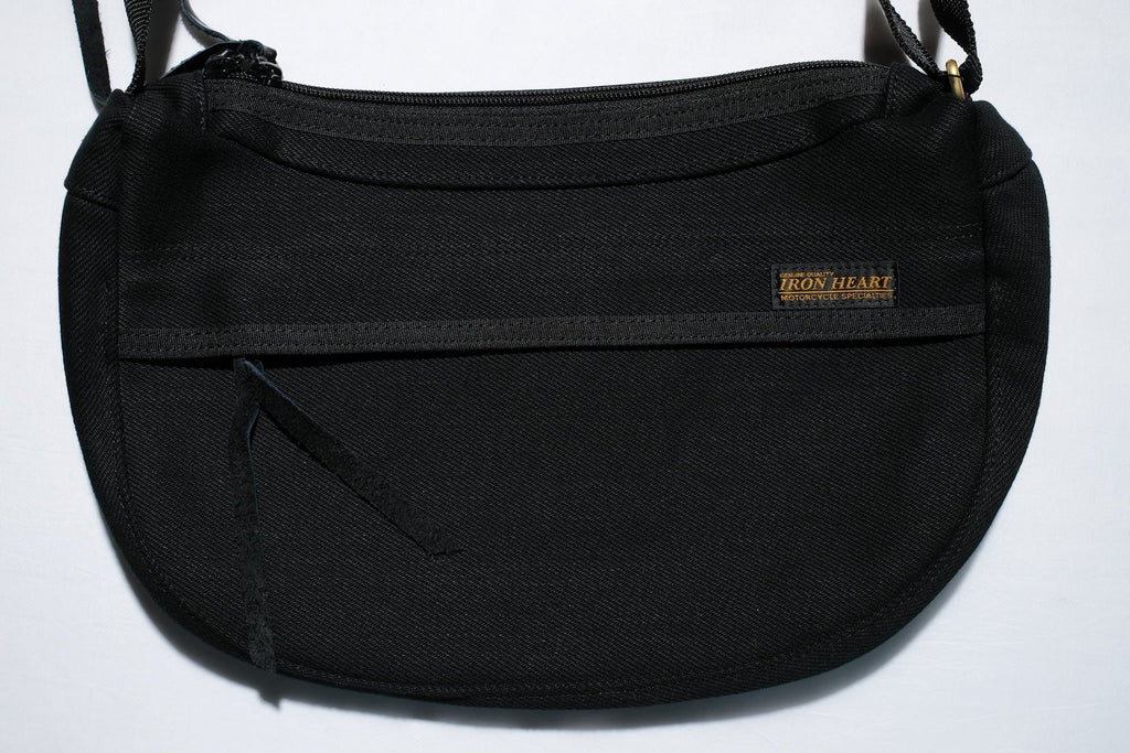 Iron Heart 21oz Signature Black Denim Small Shoulder Bag