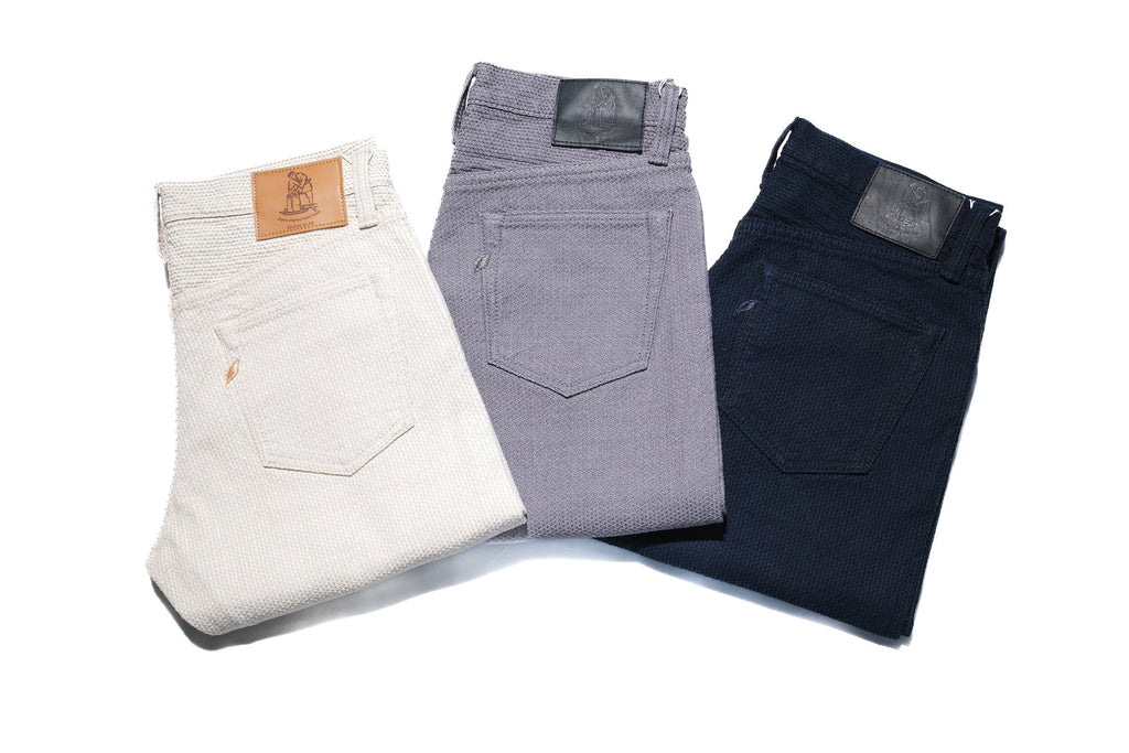 Pure Blue Japan 12.5oz "Double-Warps" Sashiko Trousers
