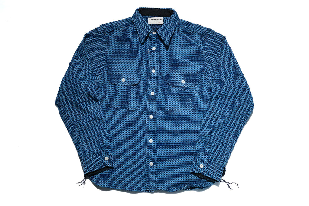 Samurai "Aizome" Heavyweight Natural Indigo Dyed Sashiko Workshirt