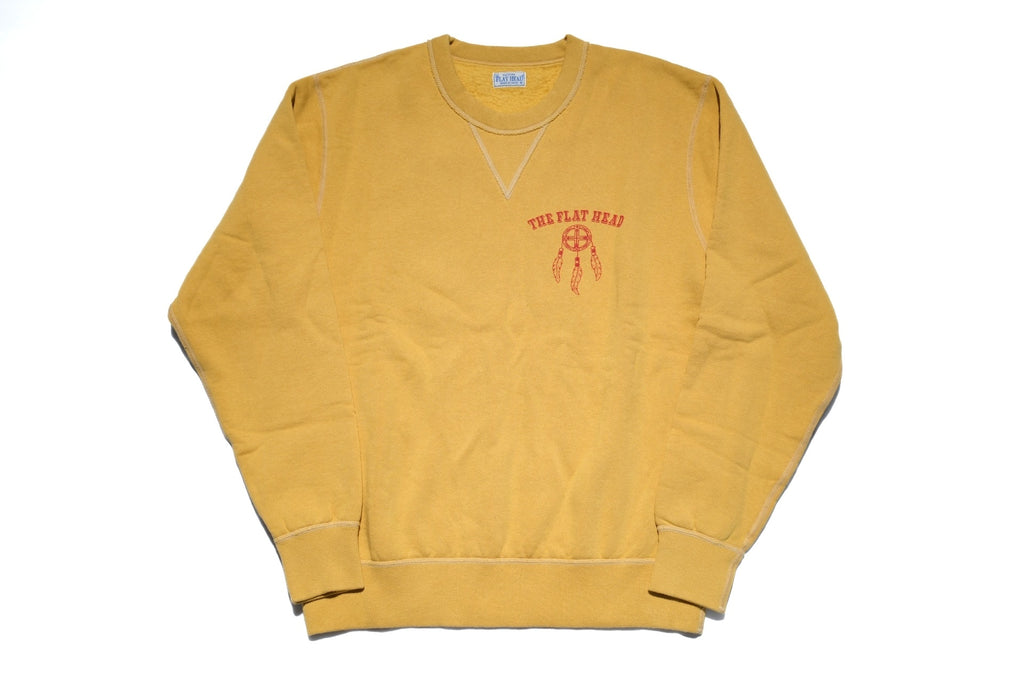 The Flat Head 11oz “Native Spirits" Loopwheeled Sweatshirt (Yellow)