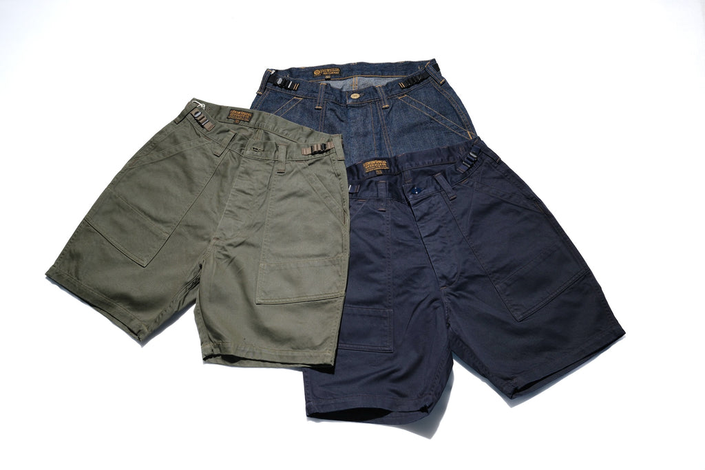 Freewheelers "Sidewinder" Back Satin Military Shorts