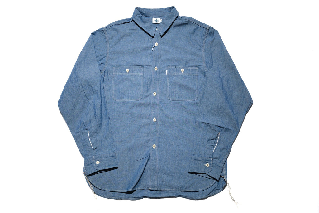 Omoto Denim 5.5oz Indigo Dyed Selvage Chambray Early Workshirt