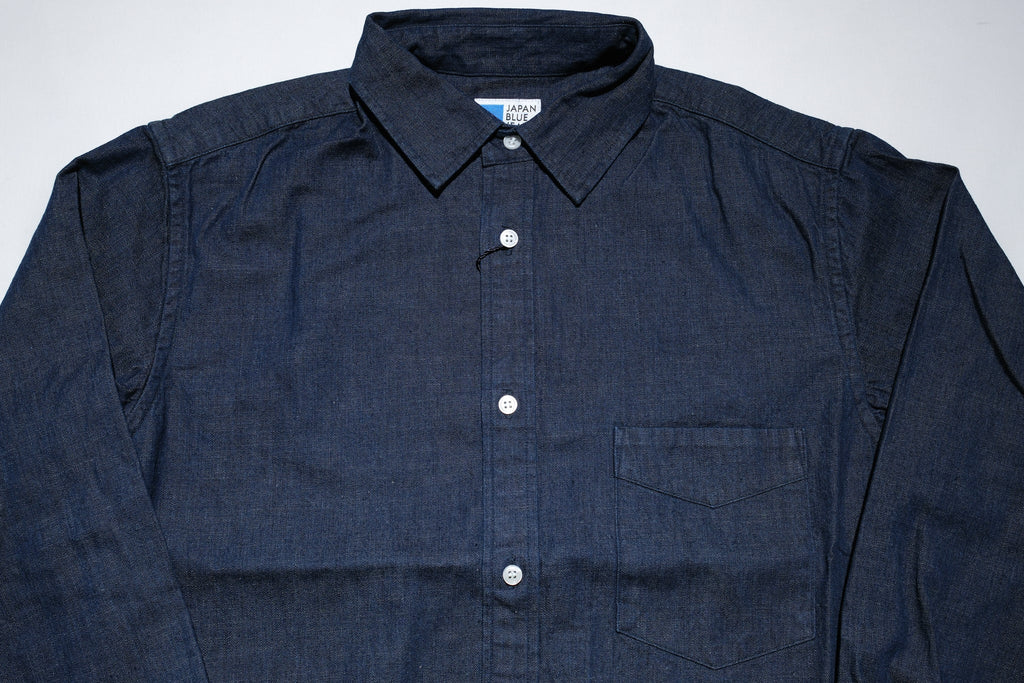 Japan Blue 8oz Indigo Dyed “Military Denim” B.D. Oxford Shirt