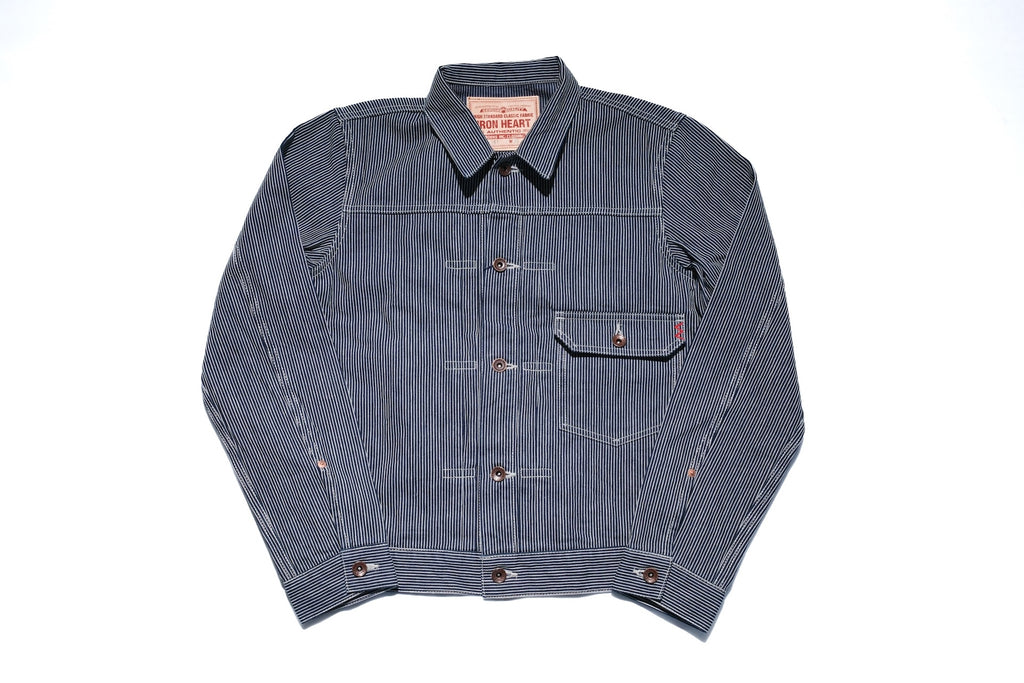 Iron Heart 11oz Indigo Dyed Hickory Type 1 Jacket