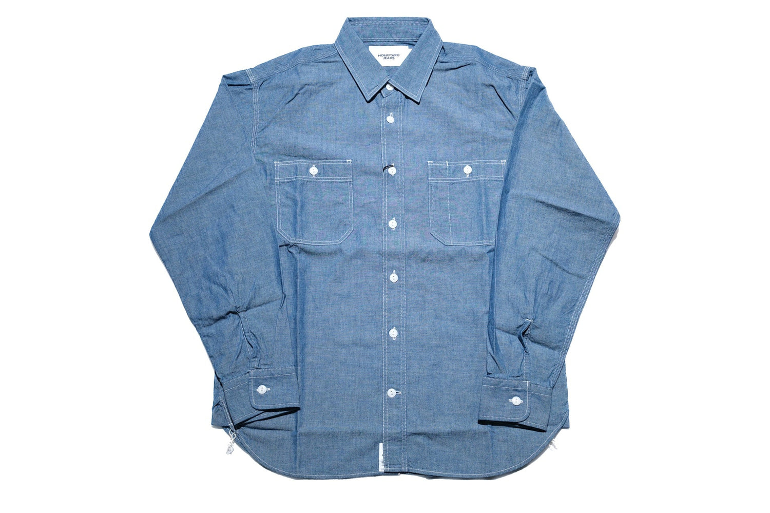 MOMOTARO JEANS 5oz Selvage Chambray “Signature” Workshirt (Indigo)