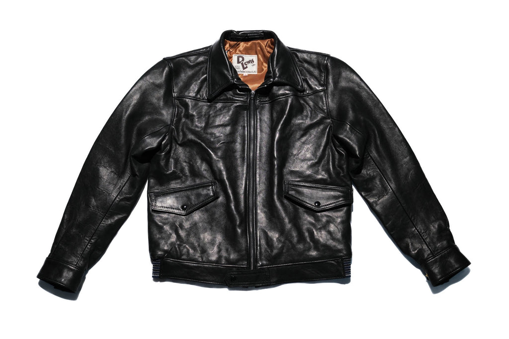 Lewis Leathers Sheepskin NO.385 Countryman Leather Jacket (Black)