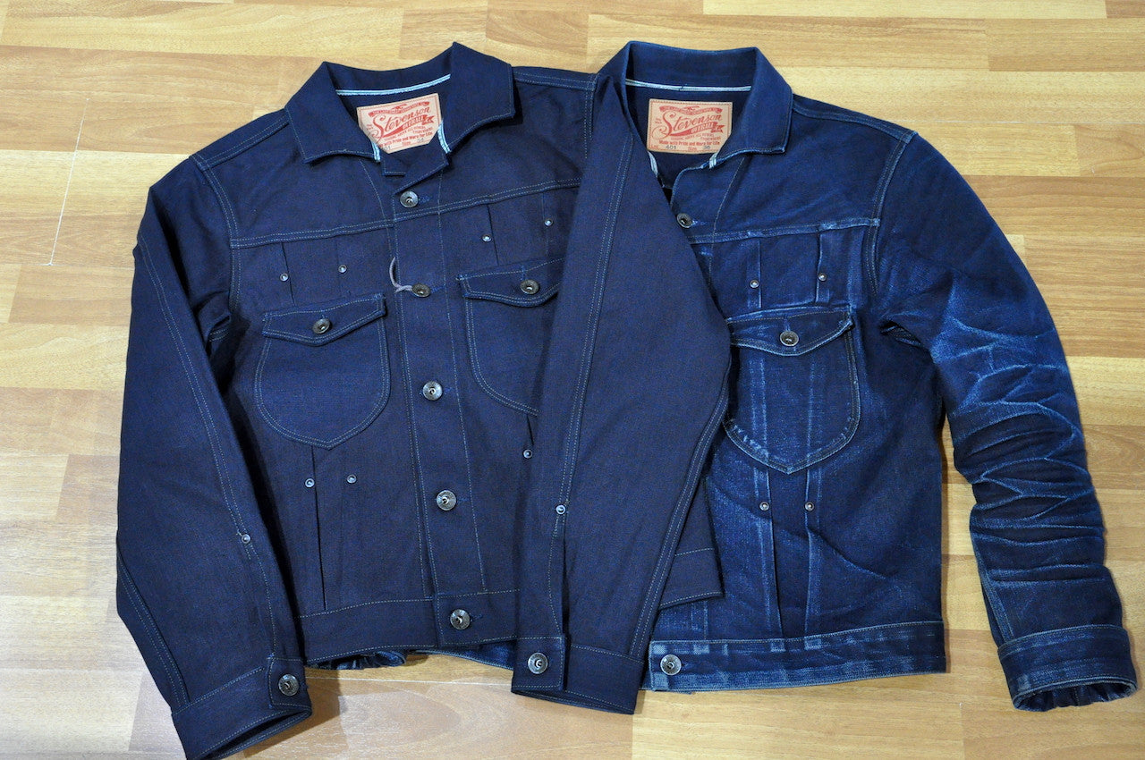 Stevenson Overall "Slinger" Indigo Duck Jacket 8 Months In Used