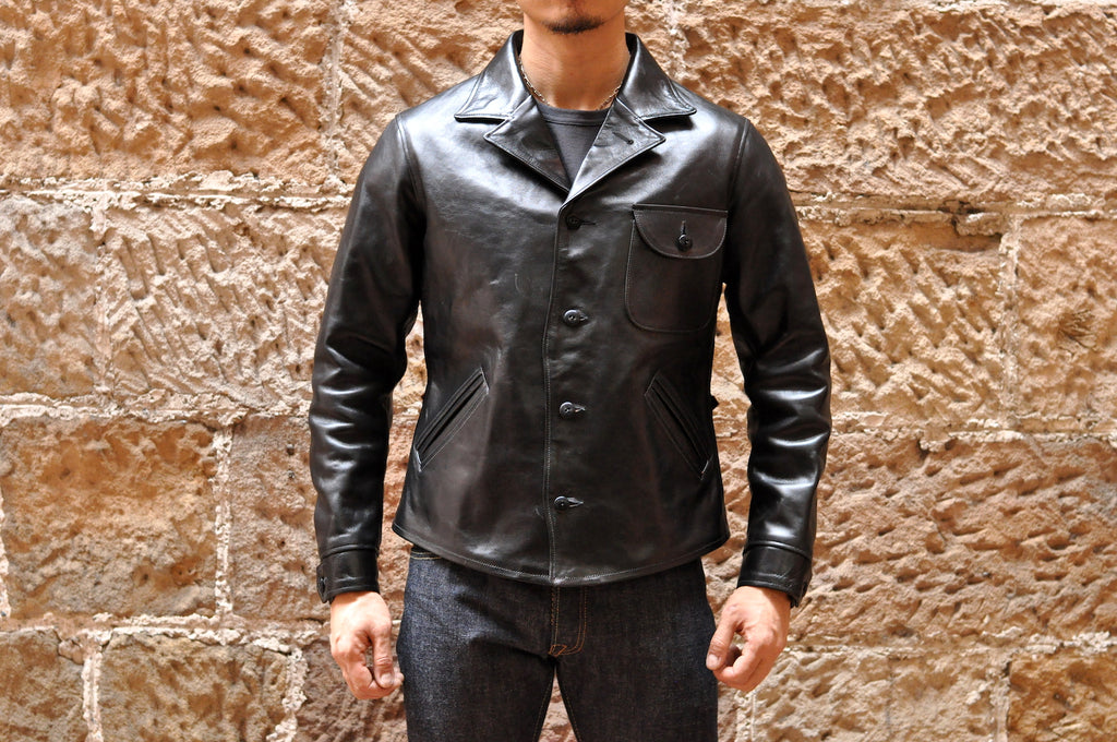 FREEWHEELERS "FOUR CORNERS" HORSEHIDE JACKET (VINTAGE BLACK)