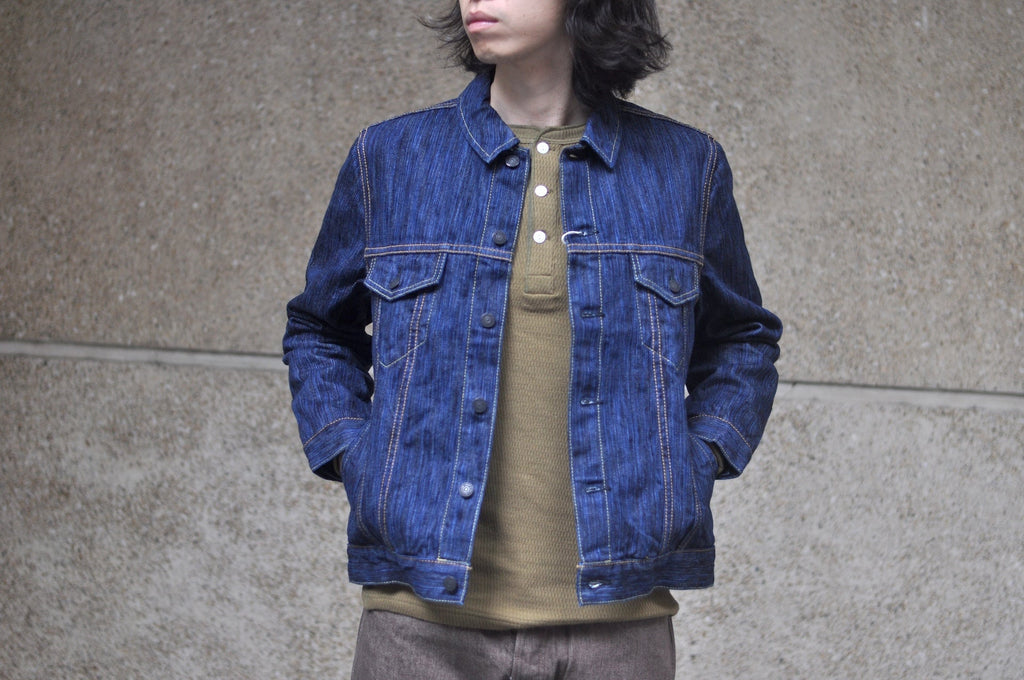 Pure Blue Japan 14.5oz Indigo Dyed “Waterfall” Type 3 Denim Jacket