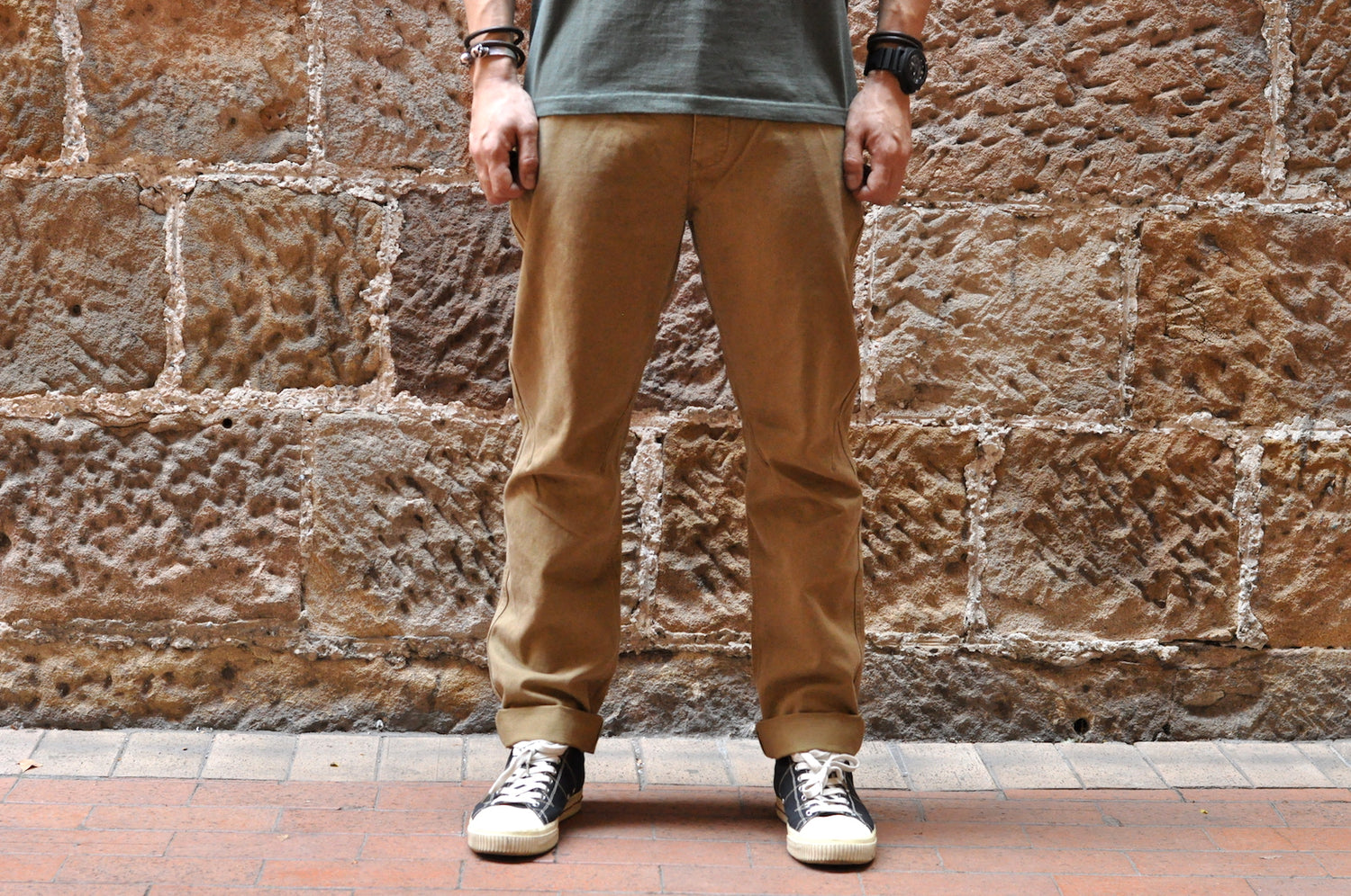 STEVENSON OVERALL CO. 'COLTS' MILITARY CHINOS (CAMEL)
