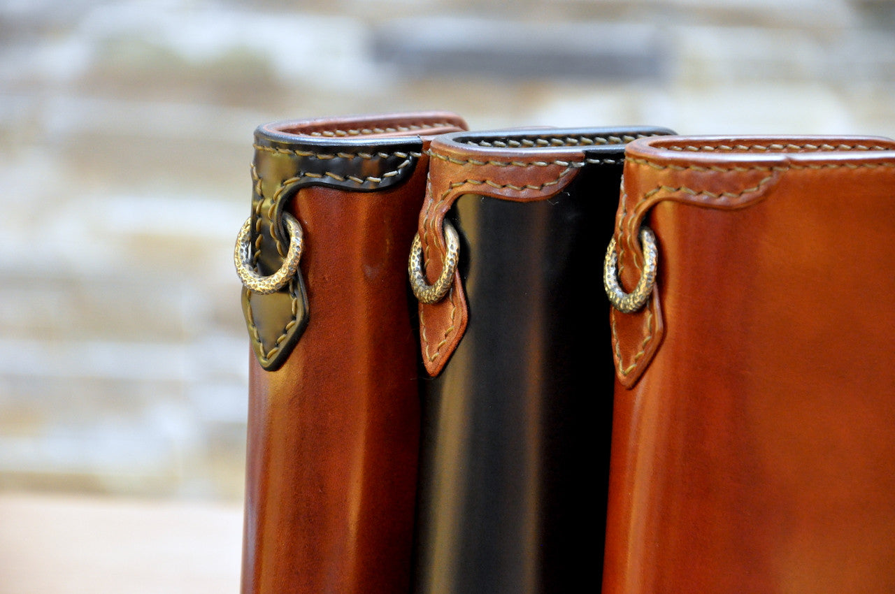 The Flat Head Shell Cordovan Mid Wallets - CORLECTION