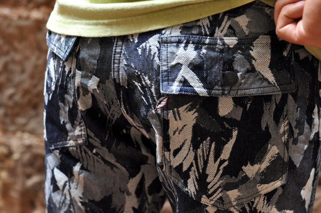 PURE BLUE JAPAN INDIGO CAMO SHORTS