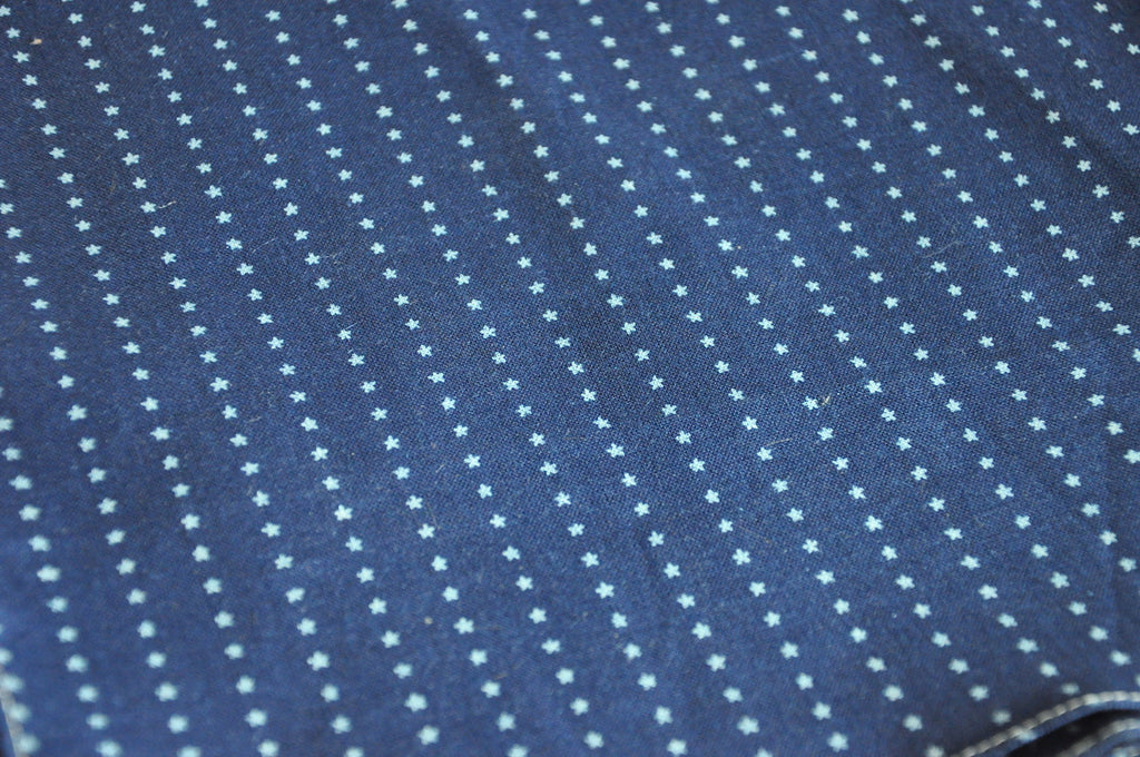 Freewheelers "Star Stripes" Indigo Linen Bandana