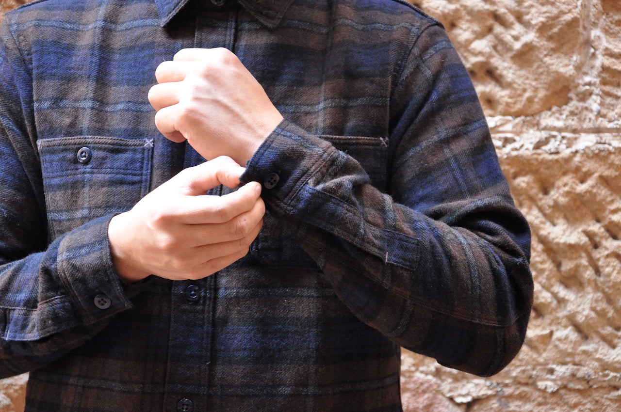 Freewheelers “Neal” Cotton/Wool Check Shirt