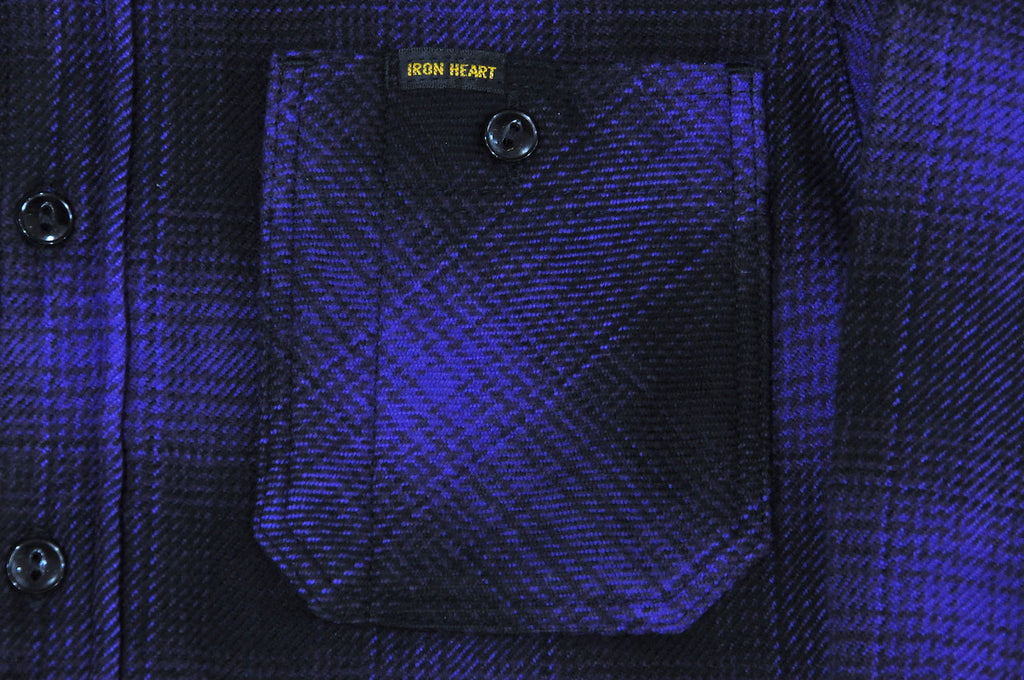 Iron Heart Ultra Heavy Flannel Workshirt (Purple X Black)