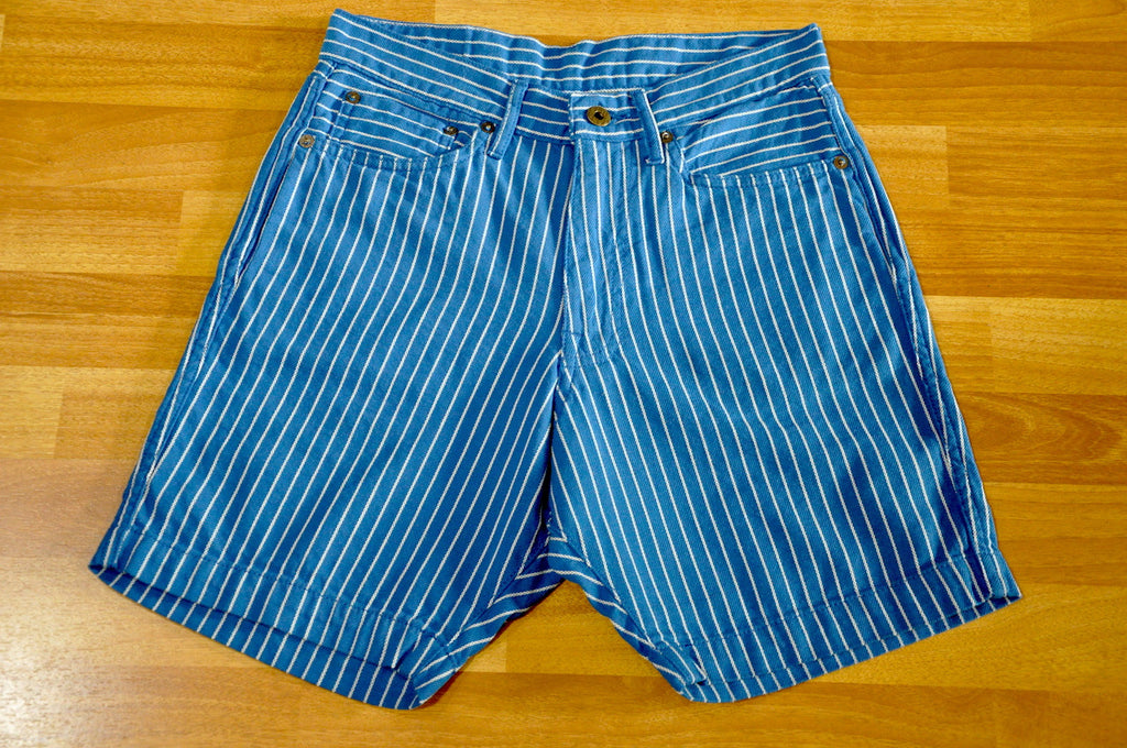 Japan Blue "Dobby Stripes" Indigo Shorts