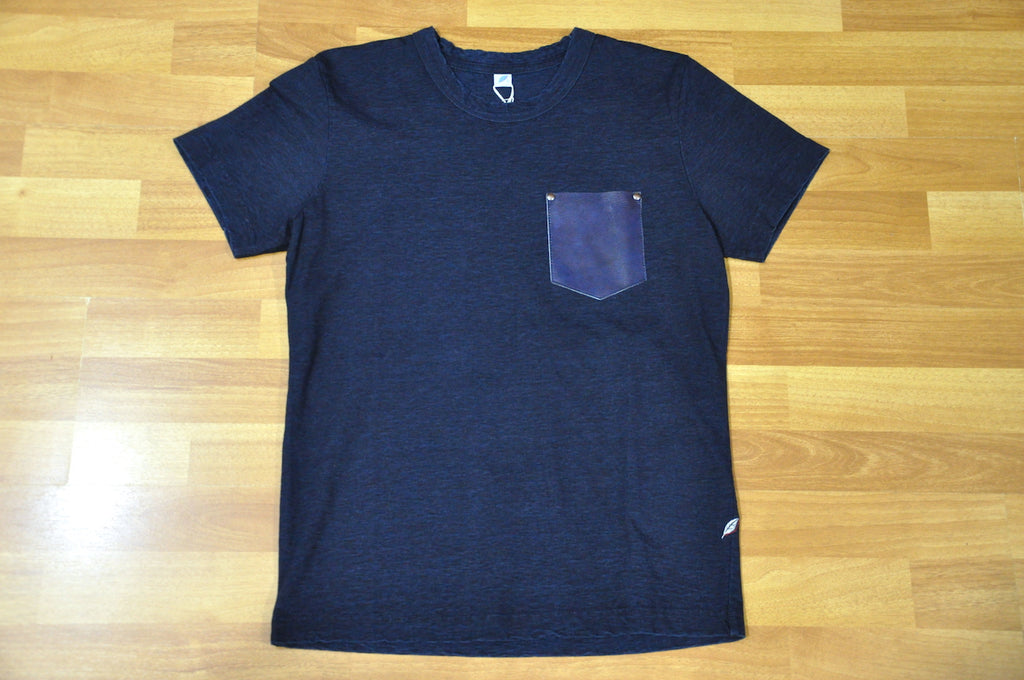 Pure Blue Japan Indigo Cowhide Pocket Tee