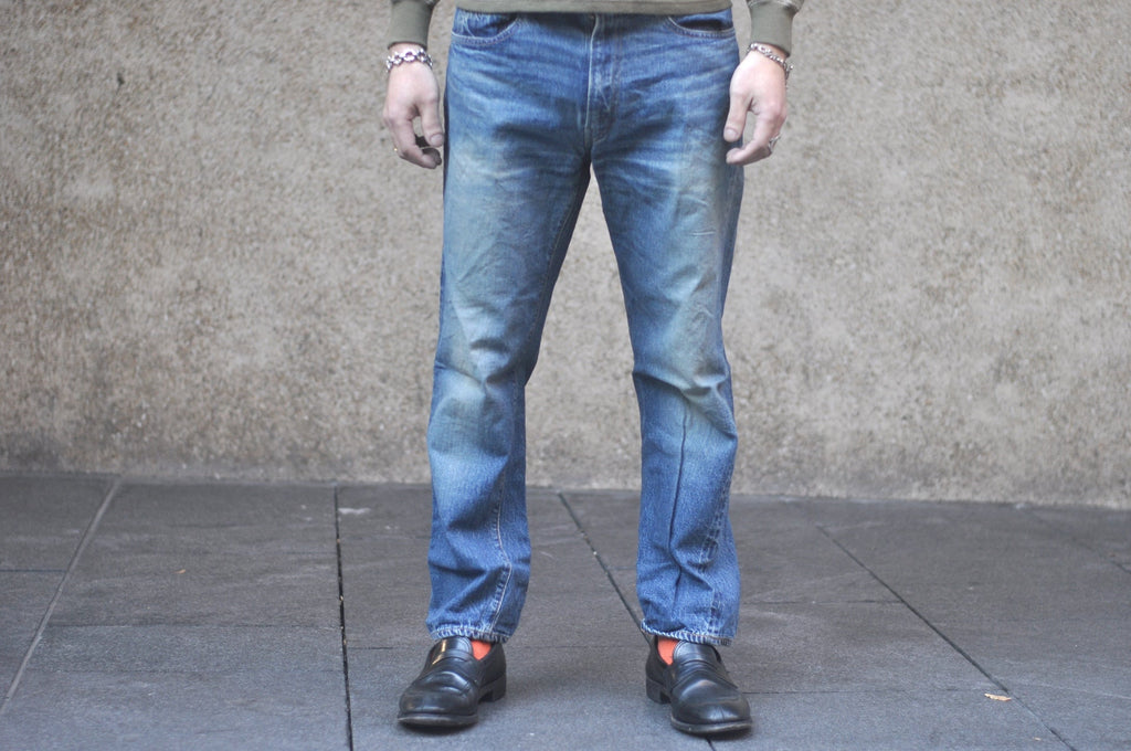 Warehouse Co. 12oz Indigo Dyed 1105 “2ND-HAND Used Wash” Denim (Tapered fit)