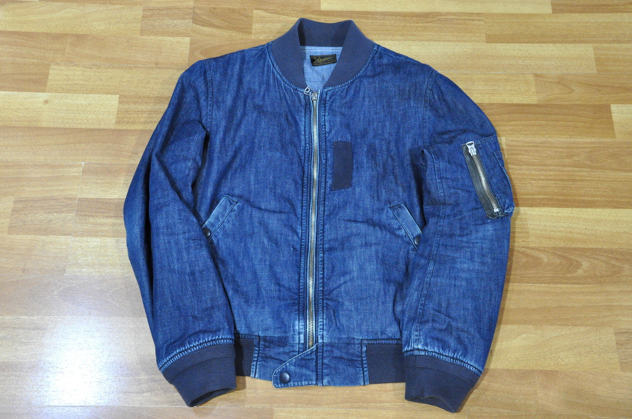 Stevenson Overall denim flight jacket 4 years in use