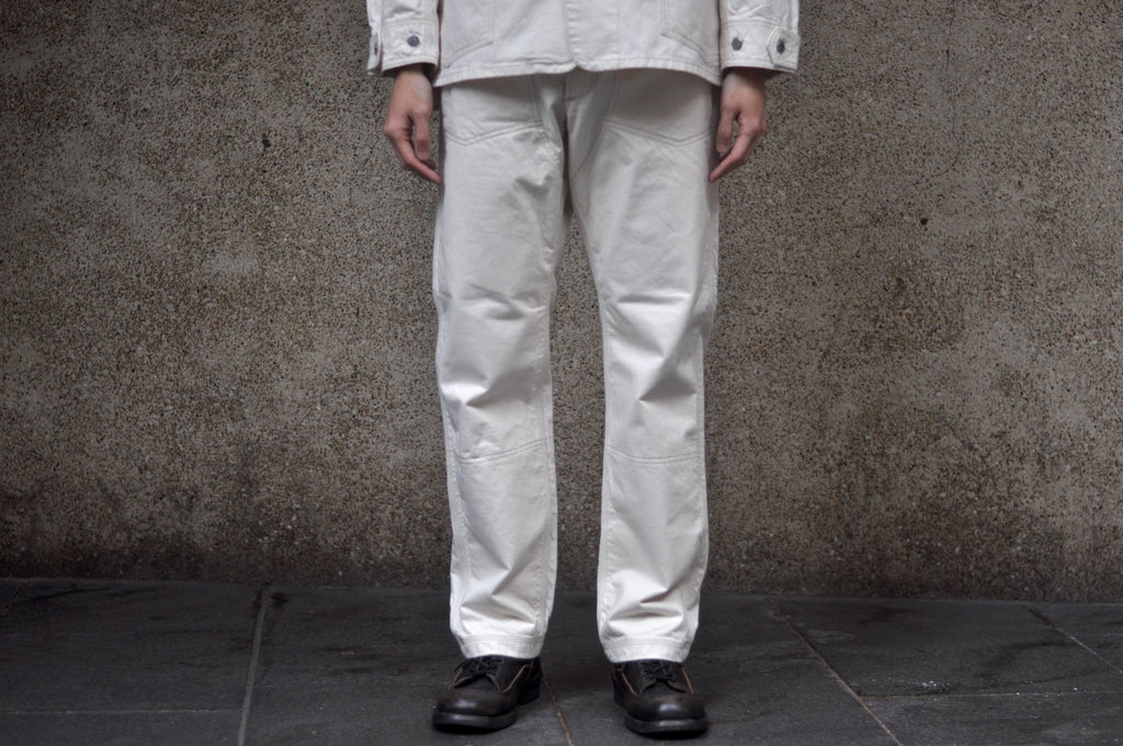 Freewheelers 11oz Lot. 102 "Ironalls" Cotton Drill Overalls (Raw White)