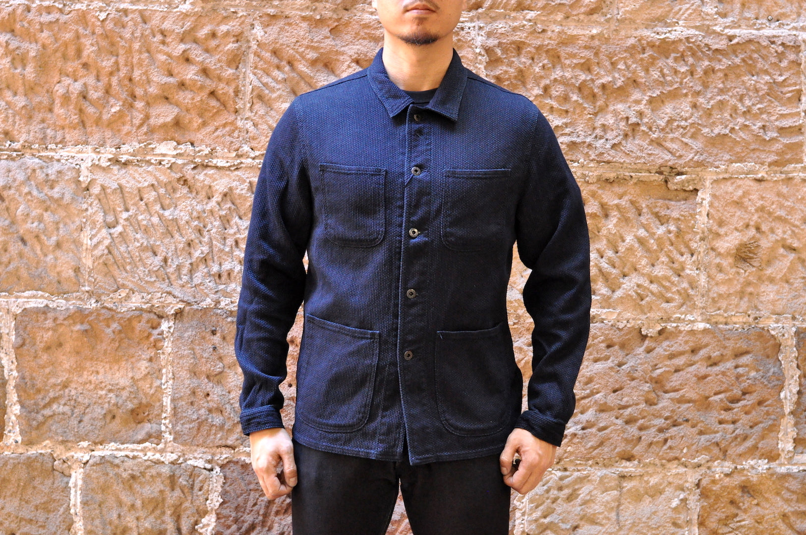 JAPAN BLUE 12OZ INDIGO SASHIKO COVERALL - CORLECTION
