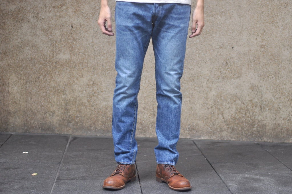 Pure Blue Japan 14oz Indigo Dyed “Natural Used Wash” USED-019-ID Denim (Relaxed Tapered fit)