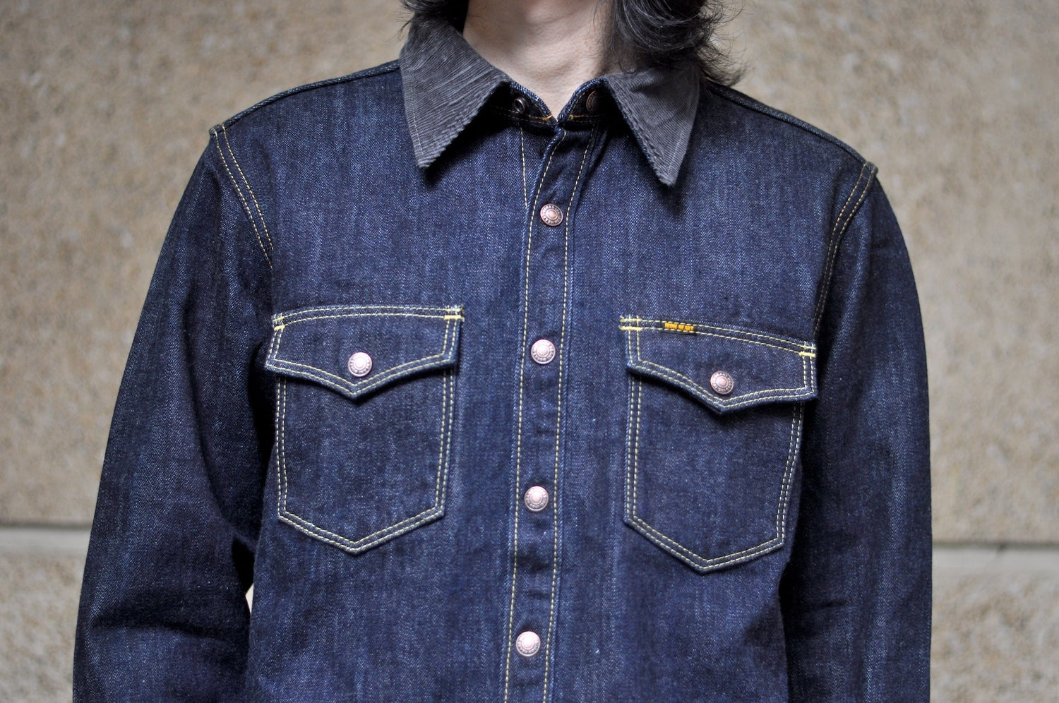 Iron Heart 16oz Indigo Dyed Selvage Denim CPO Jacketed Shirt
