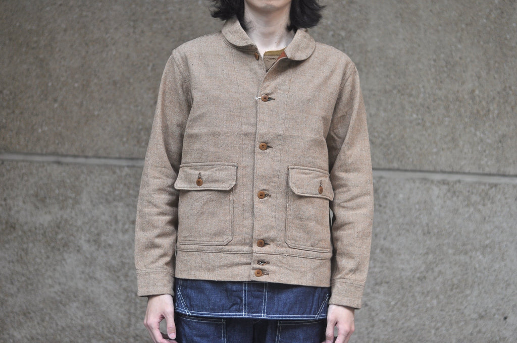Samurai Heavyweight “Elemental Flannel” Sport Jacket (Moss Beige)
