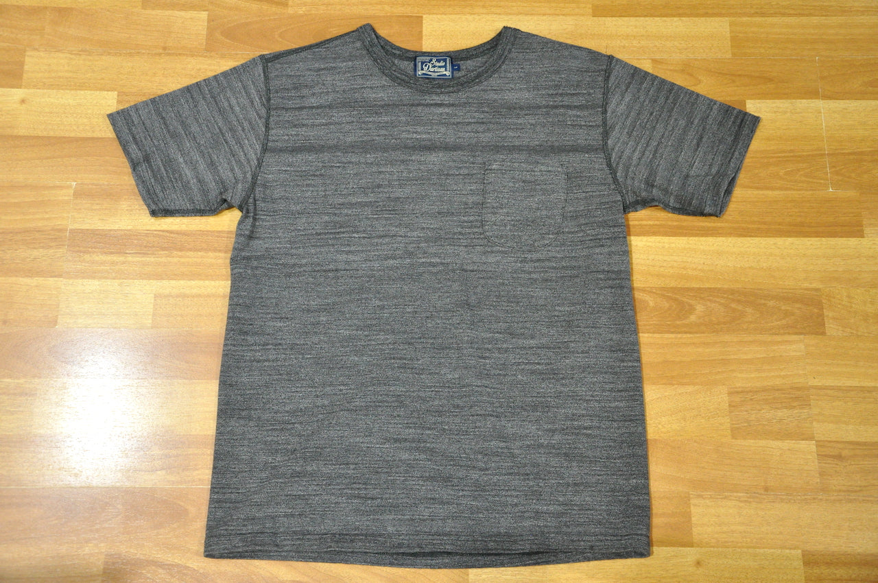 Studio D'Artisan 7.5OZ “SUVIN GOLD” Super Slow Loopwheeled Pocket Tee(Inky Black)