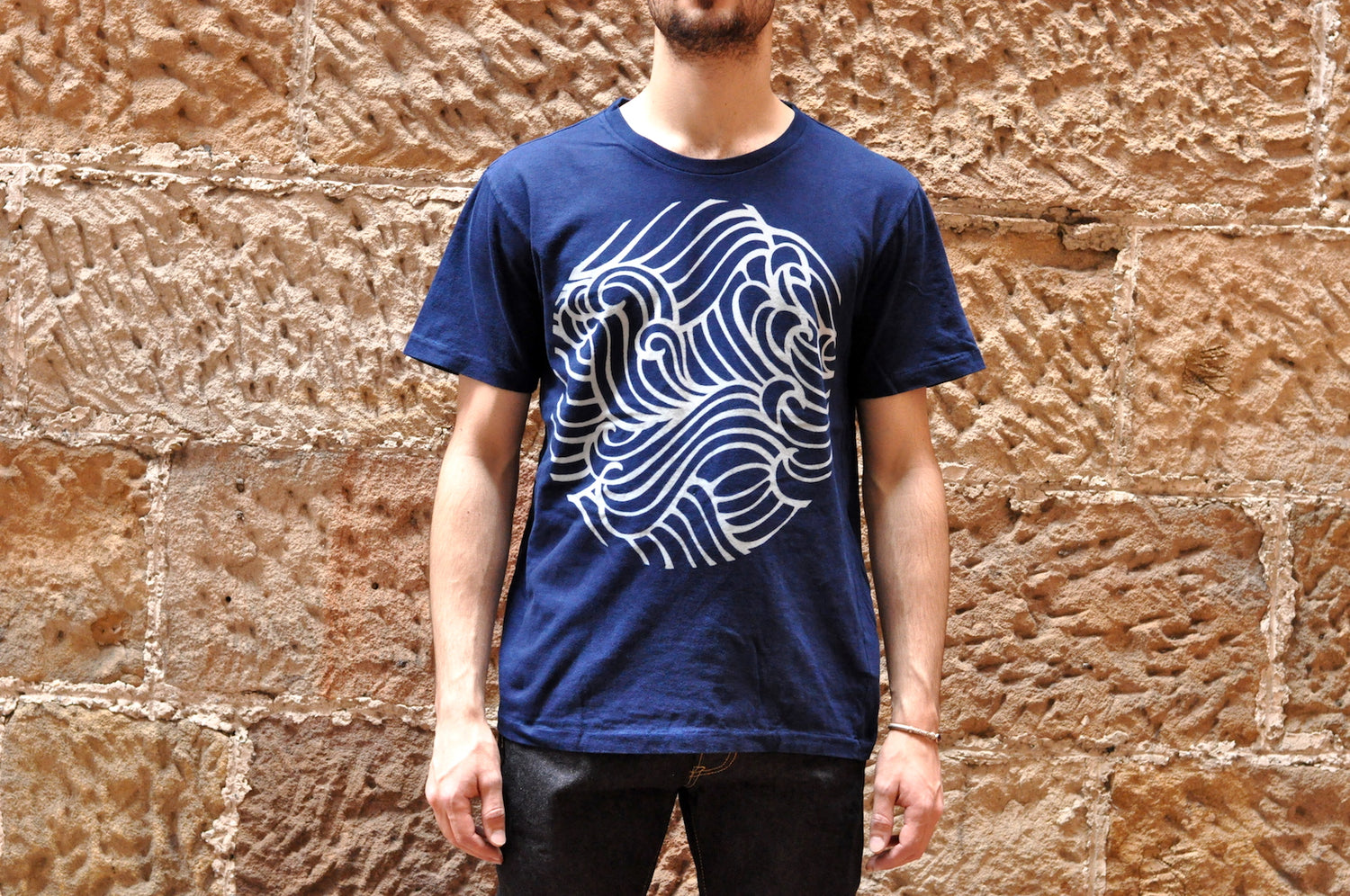 Blue Blue Japan 'Wave' Tee (Indigo)