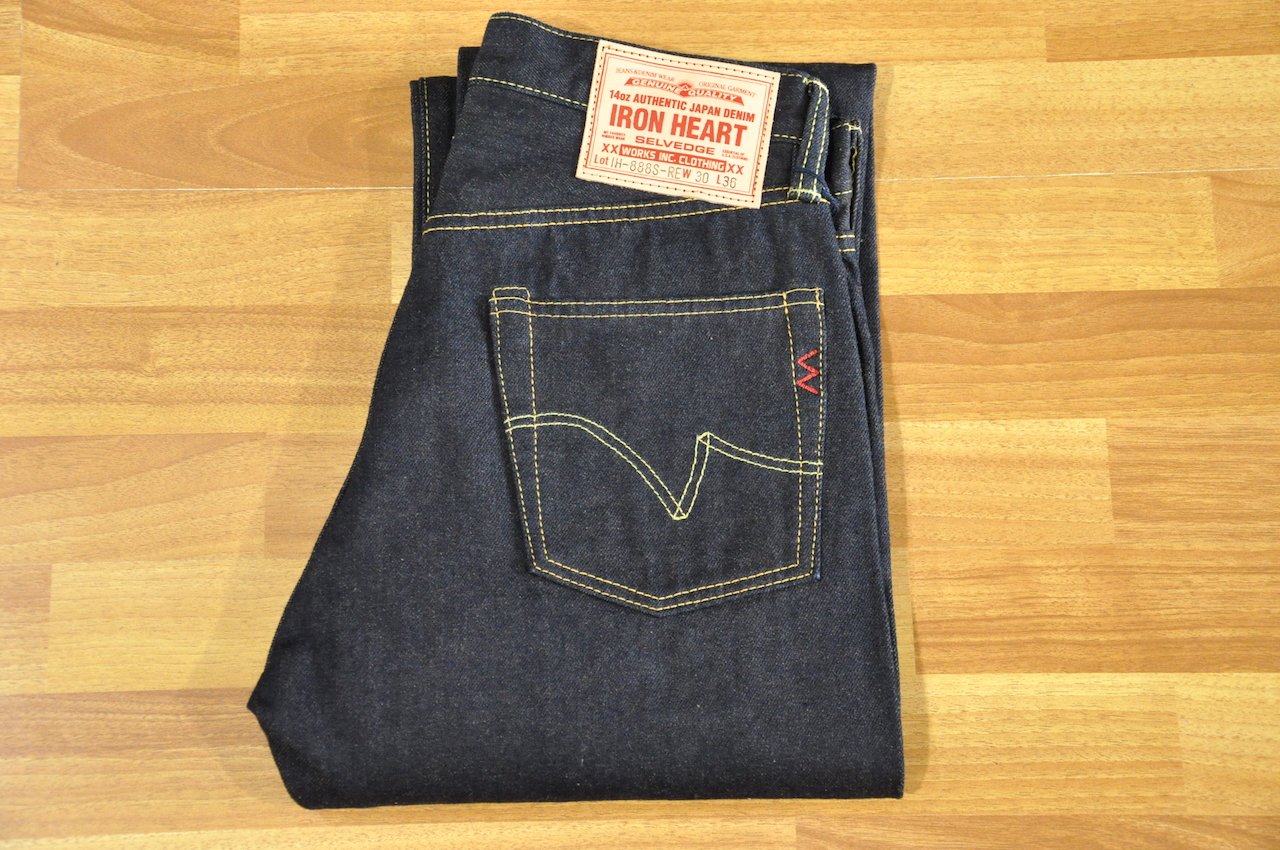 IRON HEART 888-RE 14.7OZ DENIMS (STRAIGHT TAPERED FIT)