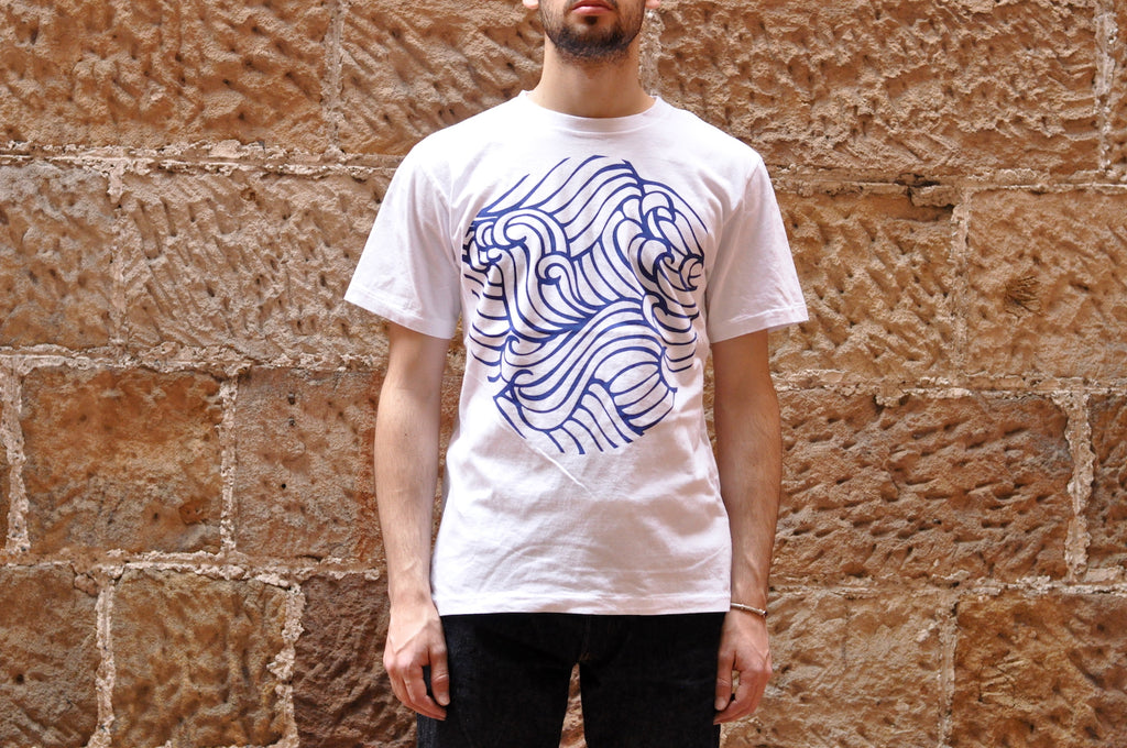 Blue Blue Japan ‘Wave’ Tee (White)