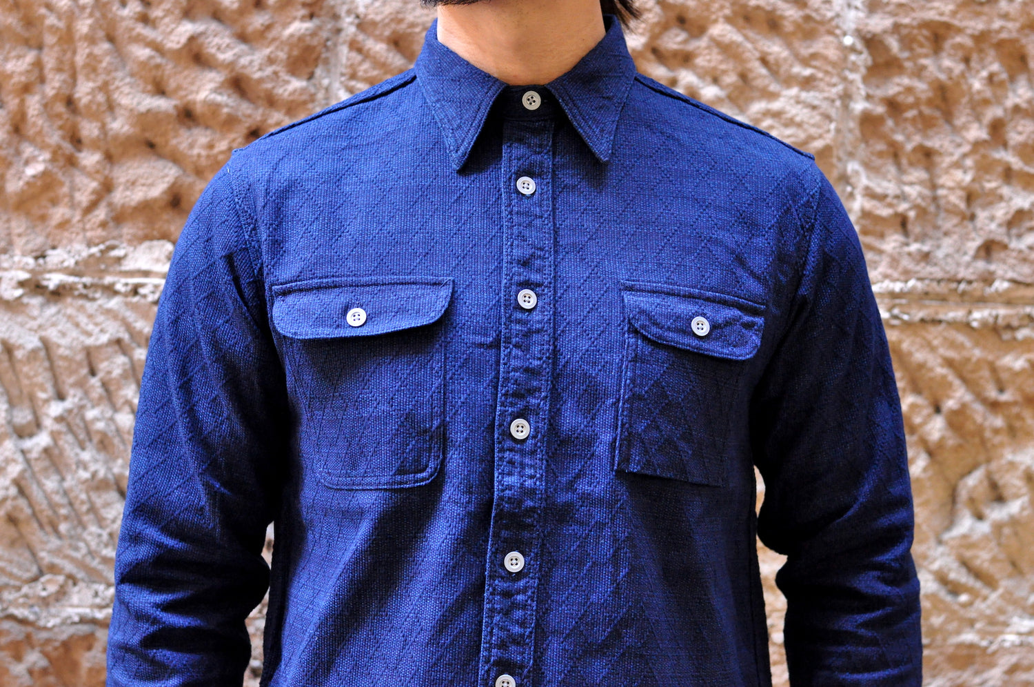 SAMURAI 12OZ INDIGO SASHIKO WORKSHIRT