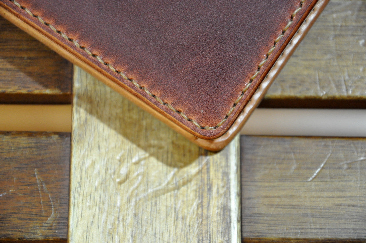 The Flat Head Cordovan Short Wallet (Wine)