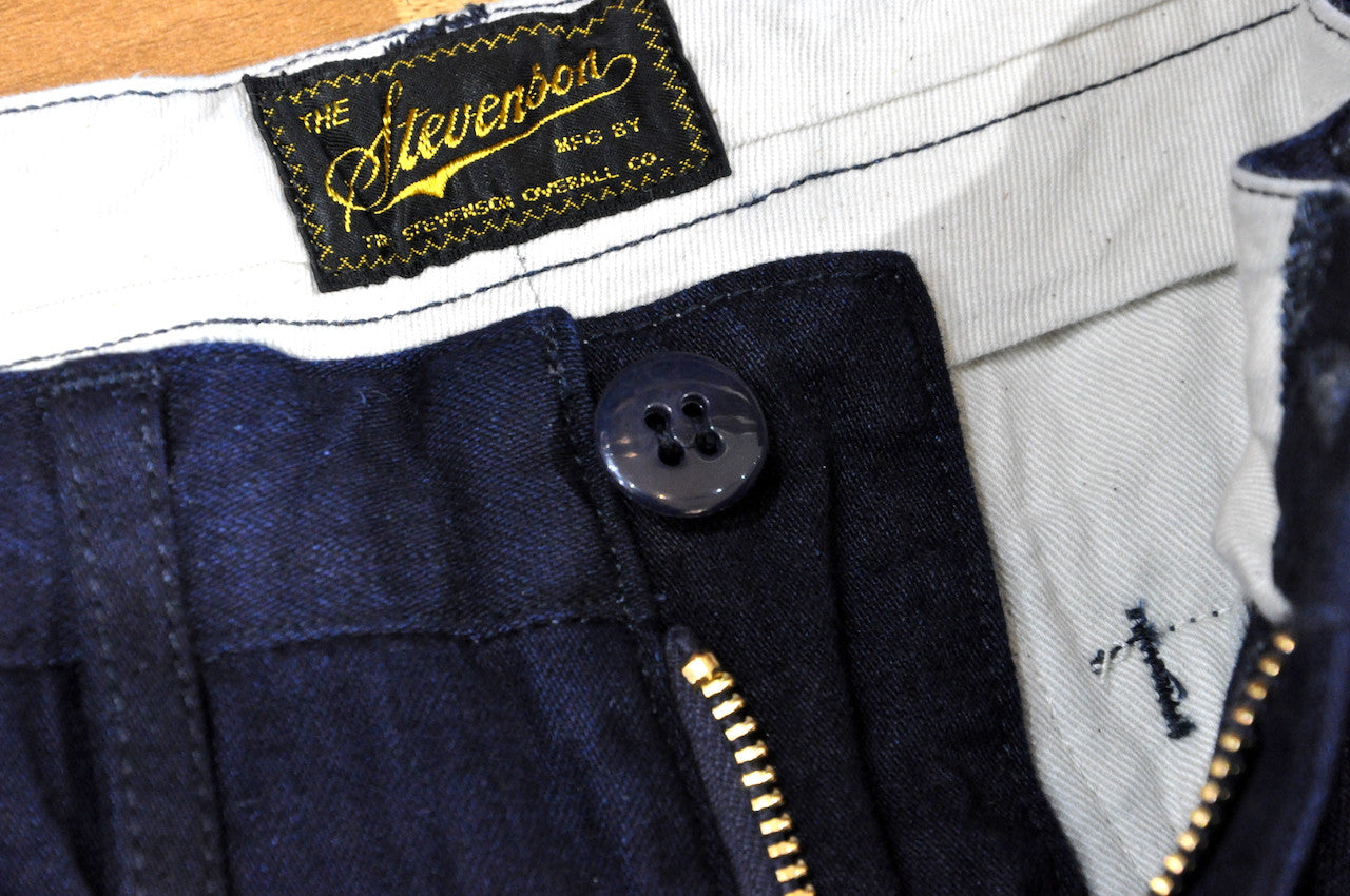 Stevenson Overall “Old Glory” 11oz Selvage Indigo Chinos (Straight Tapered fit)